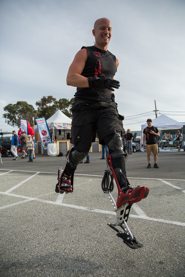 The Bionic Boot Keahi Seymour and his bionic boot, utilizing principles of locomotion of fast land animals. The device has been in development for about 15 years.